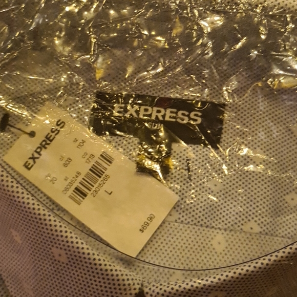 Express Men's Large Slim Dress Shirt - Picture 4 of 5